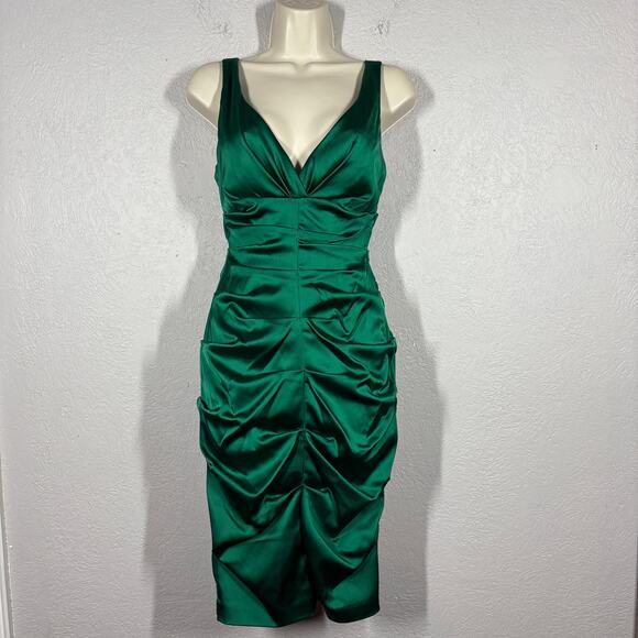 Cache Y2K Style Kelly Green Bodycon Dress Wiggle Jewel Event Formal Prom - 4 - Picture 8 of 8